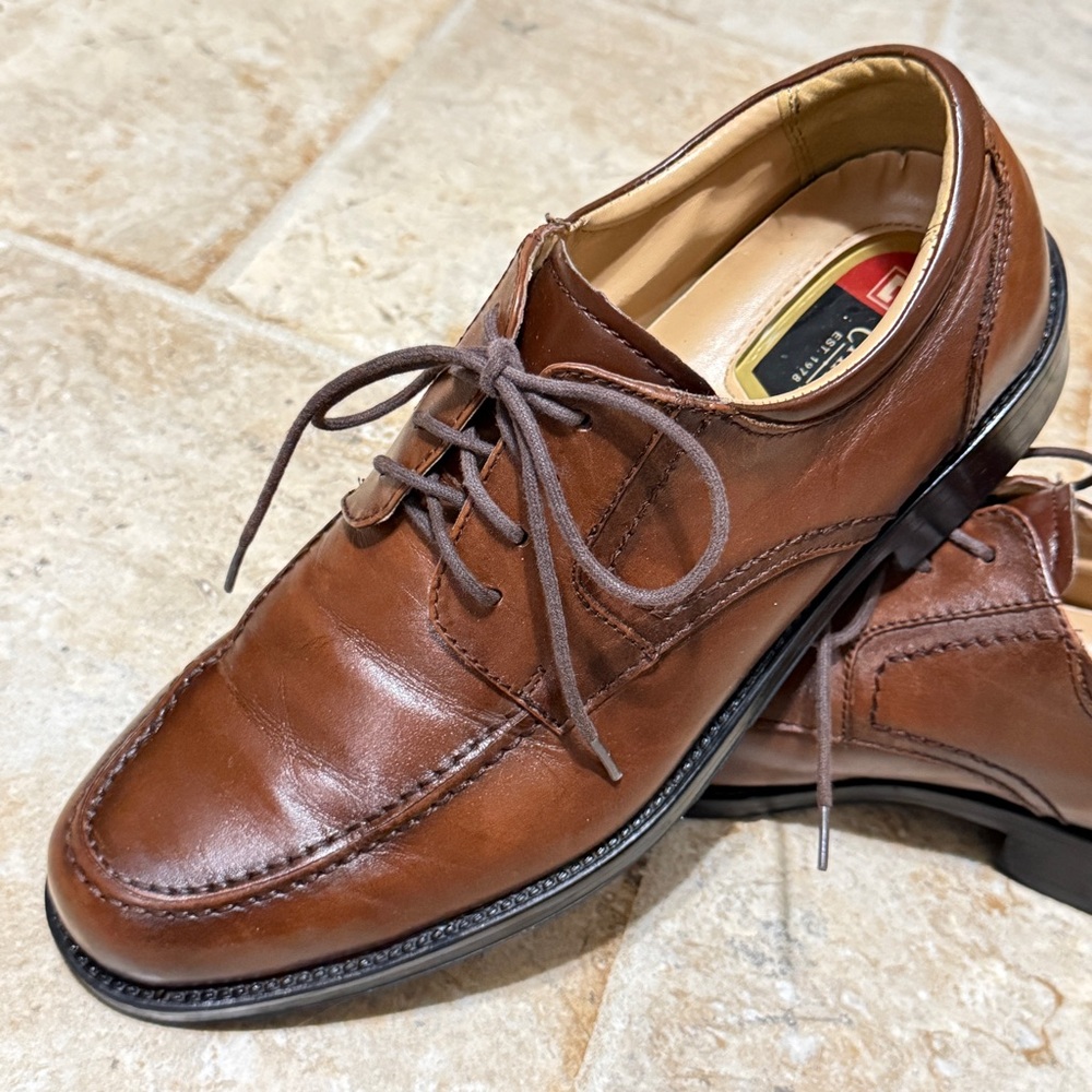 Chaps Brown Leather Men's‎ Oxfords Size 9M